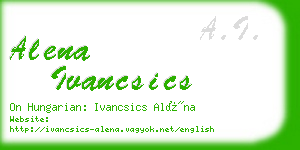 alena ivancsics business card